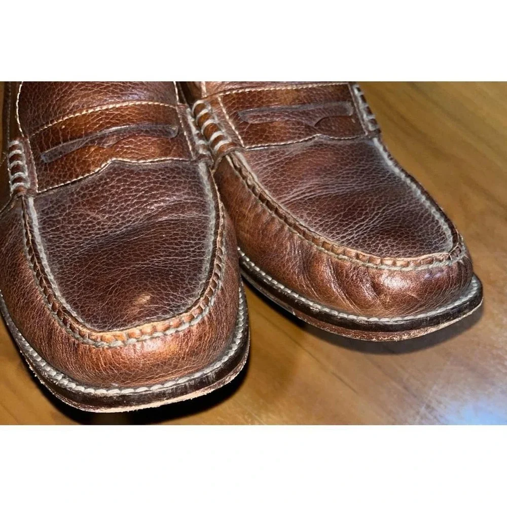 Mens Sperry Penny Brown Leather Business Casual Slip On Loafers Shoes